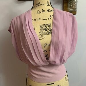 Favlux‎ purple top accordion chest open v neck
